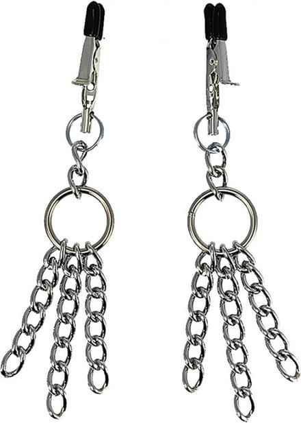Bondage Play - tepelklemmen met franjes