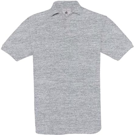 B&C Safran Polo Shirt CGSAF - Heather Grey - 3XL