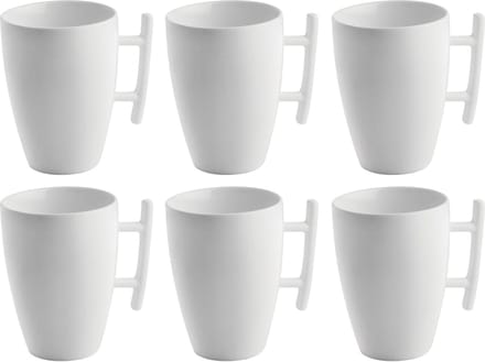 BonBistro Cappuccino kopjes Yong Squito 300 ml - Wit - 6 stuks
