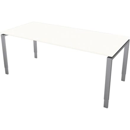 Eettafel Beta 180cm wit hoogte verstelbaar