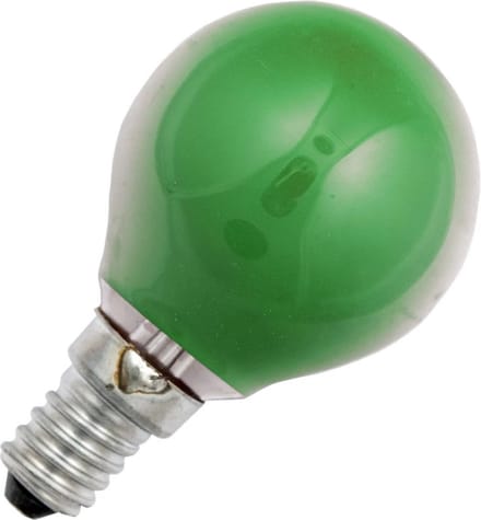 Schiefer E14 Kogel Gloeilamp | 15W Groen 10lm 220V/240V | Dimbaar