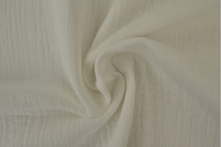10 meter mousseline stof - Gebroken wit - 135cm breed