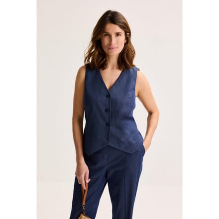 Jeansgilet Met Martingale