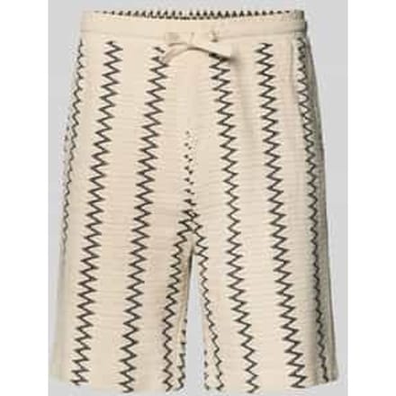 relaxed fit stoffen shorts van katoenmix