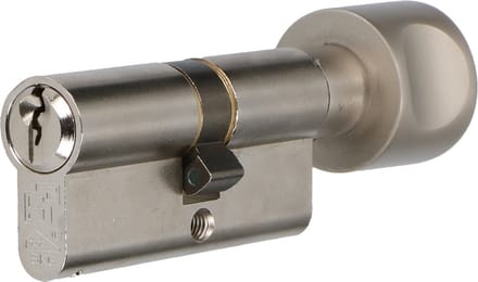S2 veiligheidscilinder S6 K40/45 SKG 2, knopcilinder (verschillend sluitend)