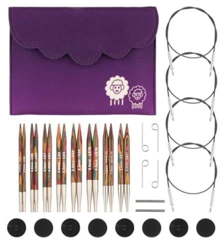 Interchangeable circular knitting needles tips luxury set 3.5-8 mm
