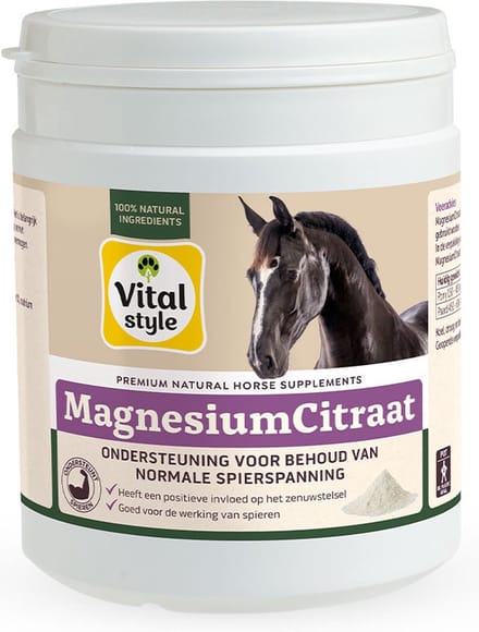 Vitalstyle MagnesiumCitraat - Paarden Supplement - dé Ondersteuning van de Spierfunctie - 500 g