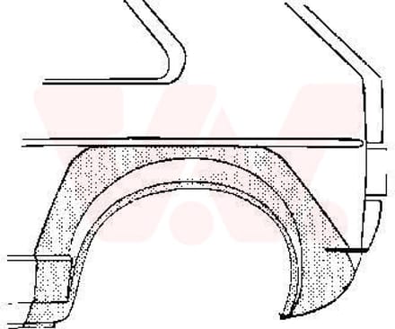 Van Wezel - ACHTER SCHERM VOOR VW GOLF I 1976-1983 ARC048834VWAN