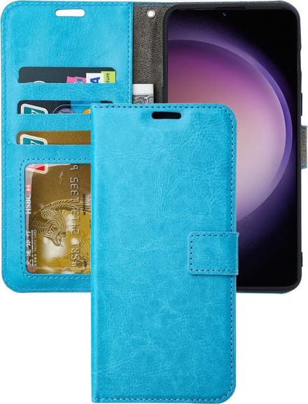 Portemonnee Book Case Hoesje Geschikt voor: Samsung Galaxy S23 Plus - Turquoise