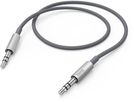 Hama AluLine audio kabel 1 m 3.5mm Grijs