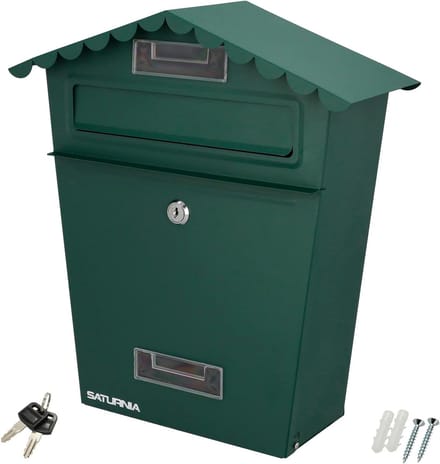 Brievenbus Tuin - Buitenpost - Post Ontvangen - Met Dak - 125 x 330 mm - Groen