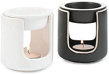 Geurlamp Set van 2 - Wit & Zwart