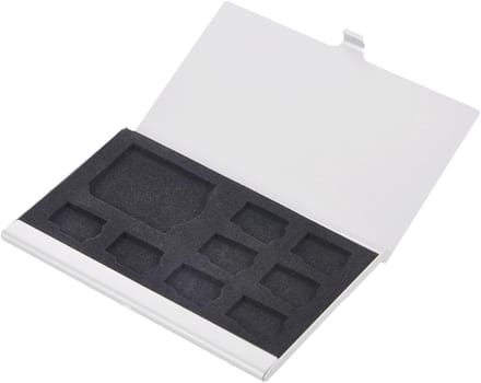 Geheugenkaarthouder - Kaartbox - Opslag Kaarten - Aluminium Behuizing - 9 Kaarten - Zwart