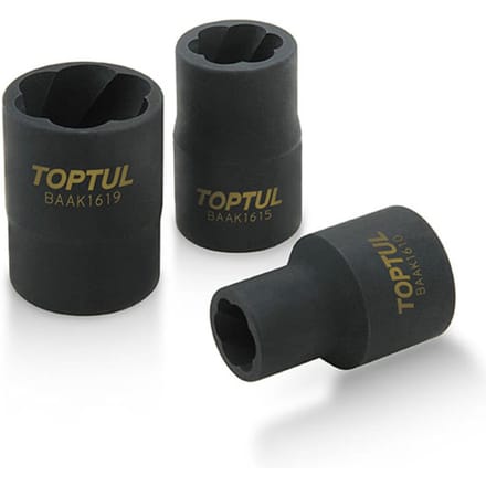 Slagmoerdop TOPTUL 1/2 inch 19 mm voor beschadigde schroeven/moeren