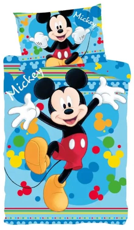 Mickey Mouse Peuterdekbedovertrek Joyful- 100 x 135 cm - Katoen