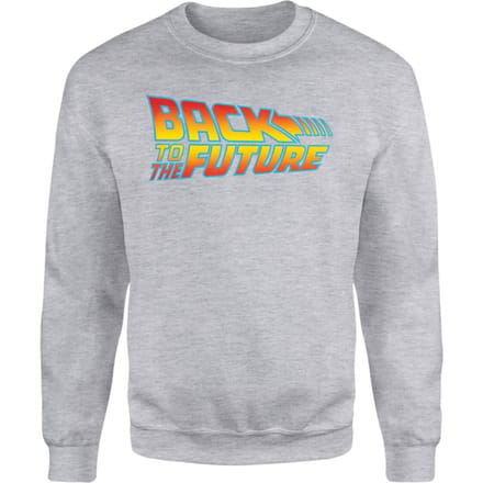 Back To The Future Classic Logo Sweatshirt - Grey - S