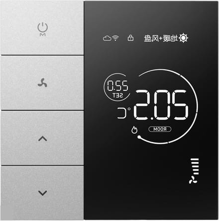 Digitale Thermostaat - Temperatuurregelaar Slim - Verwarming Regelen - Wekelijks Programmeerbaar - 86x86mm - Wit