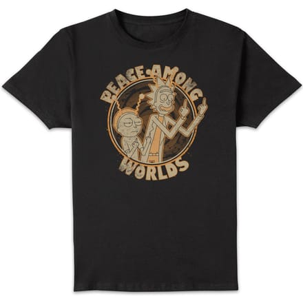 Rick and Morty Peace Among Worlds T-shirt - Zwart - M