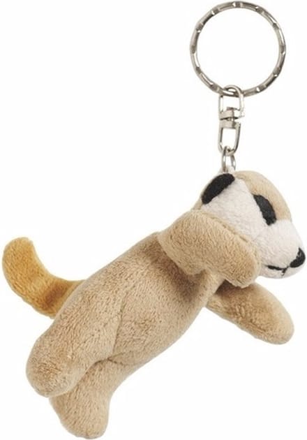 Nature Planet sleutelhanger Stokstaartje - 6 cm - pluche - knuffel sleutelhangers