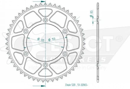 Couronne de transmission Esjot pour Moto KTM 620 SXC 2000 à 2001 Neuf