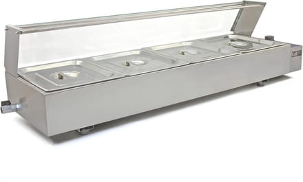 4 bain marie - rvs - 120x35x35,7 cm - 4x gn1/2 5,5l