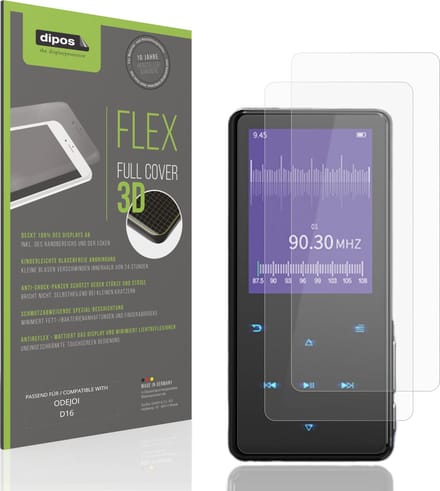 dipos FLEX – 2x Matte Screenprotector geschikt voor ODEJOI D16 | Volledige Schermbescherming | Case-Friendly
