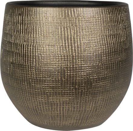 Steege Plantenpot - modern design - goudkleurig - 32 x 32 cm - bloempot