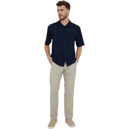 Threadbare Drewrea-herenoverhemd met korte mouwen (Marine)