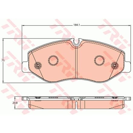 Remblokset TRW GDB2103, voor