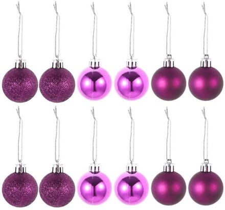 Allecto - Veelkleurige Kerstballen Ornamenten - Onbreekbare
