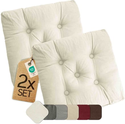 etérea Heidi Zitkussen Stoelkussen - Seat Cushion 2 Stuk - 42x42 cm - Ivor