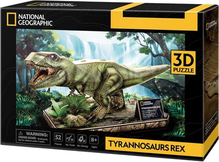 3D Puzzel T-Rex Dinosaurus Model Bouwpakket | Educatief Speelgoed Vanaf 8 Jaar | 52 Delen