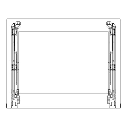 AEG voorste glas, inox, 596x471mm 140225496094