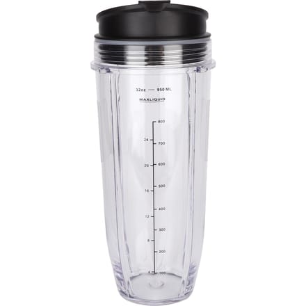 32oz Vervangbeker met Deksel Compatibel voor Nutri Ninja Blender Juicer Accessoires white