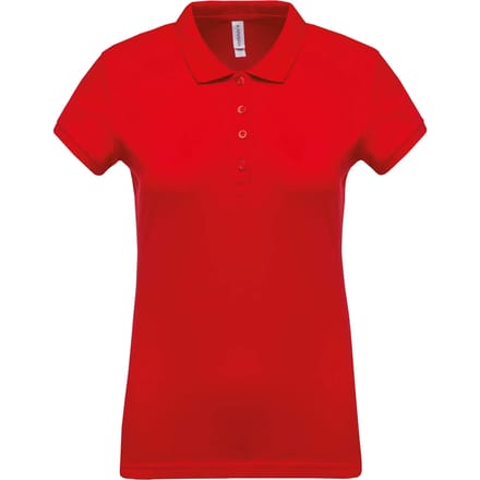 Kariban Piqué-damespolo korte mouwen K255 - Red - XL
