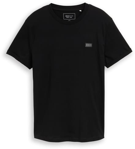 T-shirt met omgeslagen mouwen ronde zoom Tom Tailor Denim