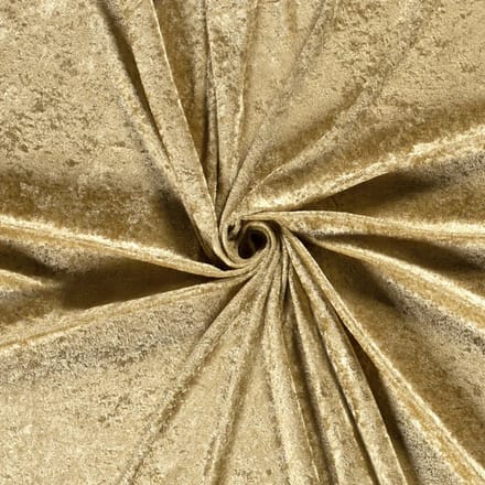 Velour de Panne Uni – Goud – Glimmend & Zacht – 165 g/m² – 147 cm Breed – Per Meter