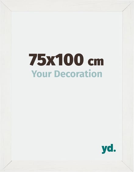 Your Decoration - Fotolijst 75x100 cm - MDF - Wit Geveegd - Mura