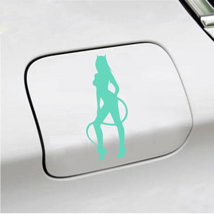 Bumpersticker - Vrouw Duivel - 7 X 16,5 - Mint