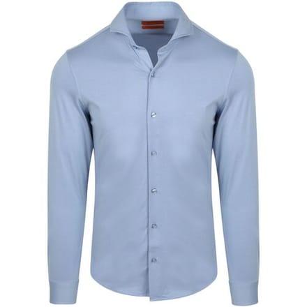 Suitable Sorona Overhemd Mid Blauw - Maat 38 - Heren - Overhemden Formeel