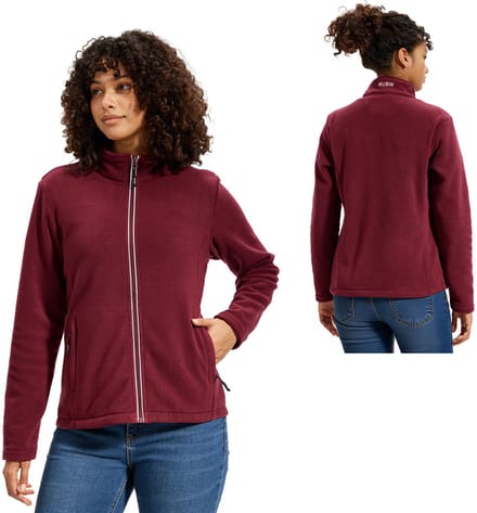 BUBW® Windjack - Outdoorjas Dames - Lichtgewicht - Winddicht & Warme Fleece Jas - Rood - Maat M