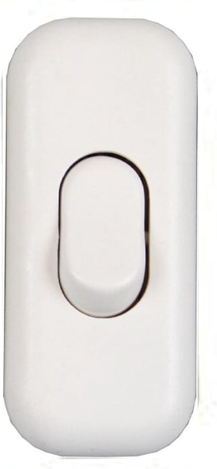 Benson Handige snoerschakelaar - wit - 6 x 2,5 x 2 cm - CE en VDE keurmerk