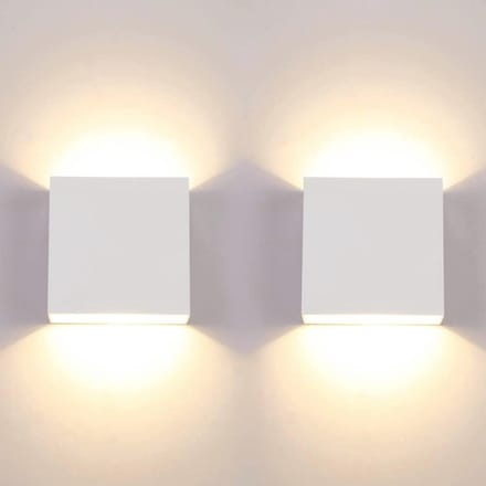 Moderne LED wandlamp voor binnen, 2 stuks, waterdicht, 7W, warm licht, vierkant ontwerp
