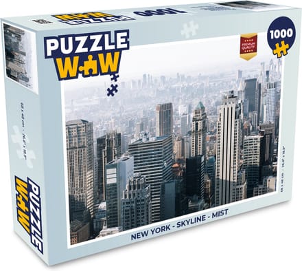 Puzzel New York - Skyline - Mist - Legpuzzel - Puzzel 1000 stukjes volwassenen