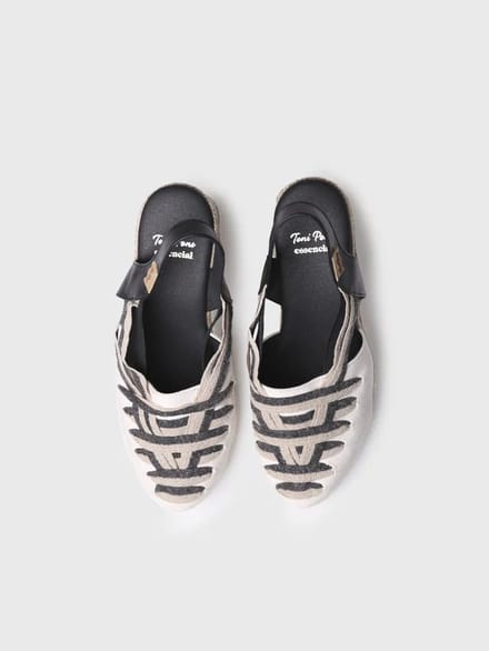 Espadrilles met sleehak en veters | PATTY-NC