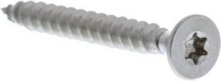 universele schroef platkop torx 4x50mm 15 stuks gegalvaniseerd
