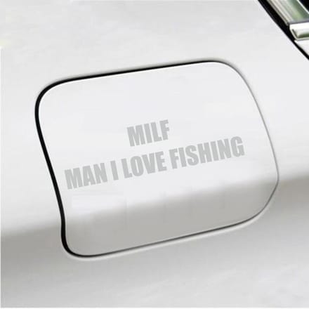 Bumpersticker - Milf - 4,1 X 14,8 - Licht Grijs