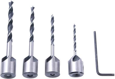 Ancllo Houtbewerking Countersink Afschuining Boor Set – 4-in-1 Drie Puntige HSS Boren Voor Precisie En Efficiëntie
