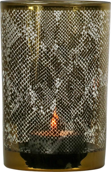 Theelichthouder slang goud large 18cm*