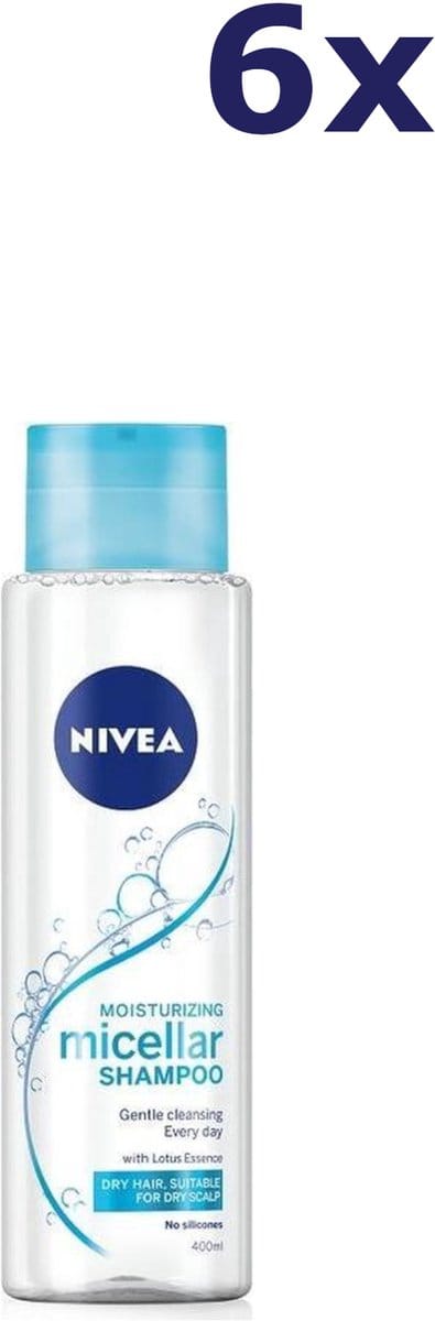 6x Nivea shampoo Micellair Hydrating 400ML